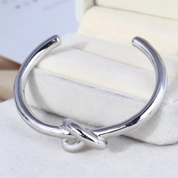 Kate Spade Silver "Loves Me Knot" Cuff Bracelet - Picture 4 of 4